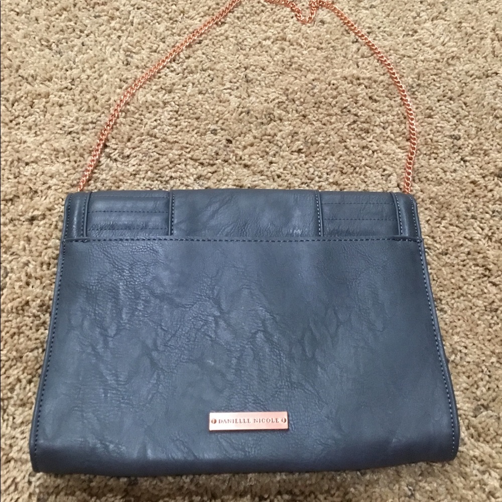 Danielle Nicole Beautiful Blue/Grey Shoulder Purse - image 3
